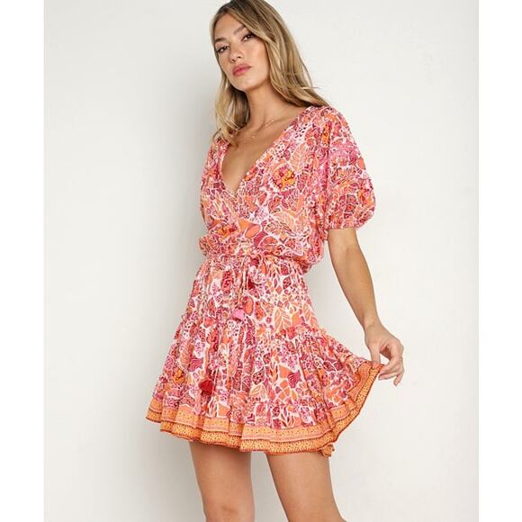 Poupette‎ St. Barth Mini Bona V-Neck in Red Chagal Size Medium - Picture 2 of 13